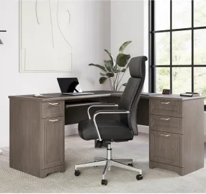 Realspace® Magellan 59"W L-Shape Corner Computer Desk, Gray