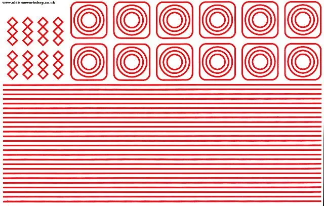Red lining 1/16" wide