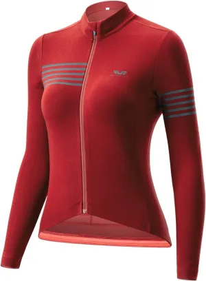 ROCKBROS Winter Cycling Jersey for Women Thermal Long Sleeve Windproof Biking Tops Breathable Jacket