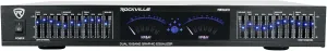 Rockville REQ20 19" Rack Mount Pro Dual 10 Band Graphic Equalizer EQ w/VU Meters