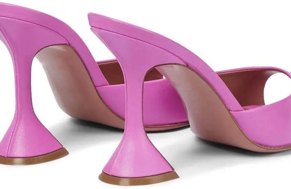 Roimaash Women Fashion Summer Slide Shoes Peep Toe Slip on Sandals