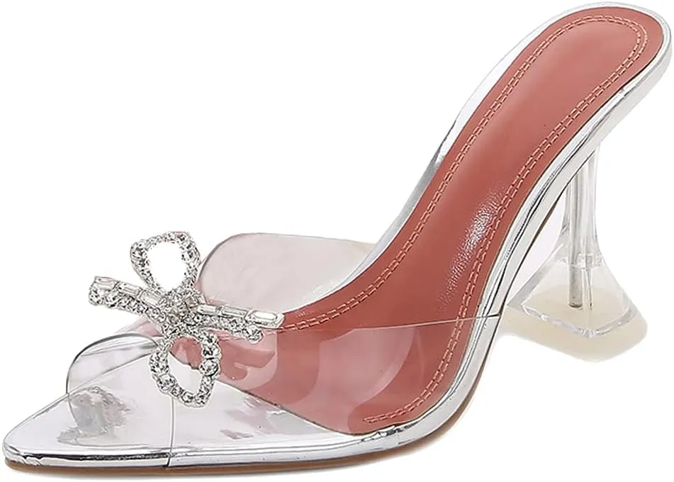 Roimaash Women Fashion Summer Slide Shoes Peep Toe Slip on Sandals