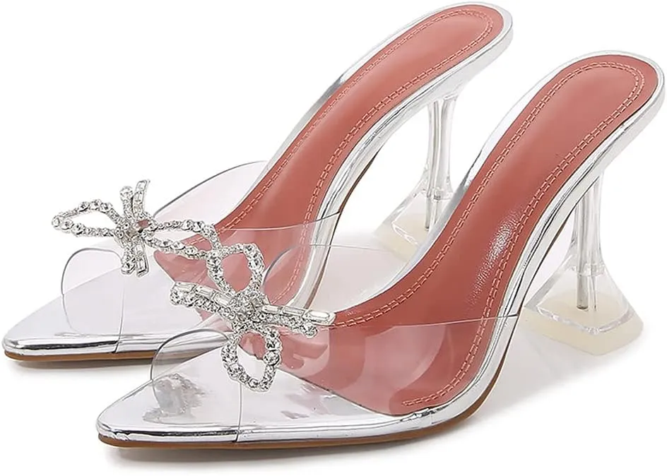 Roimaash Women Fashion Summer Slide Shoes Peep Toe Slip on Sandals