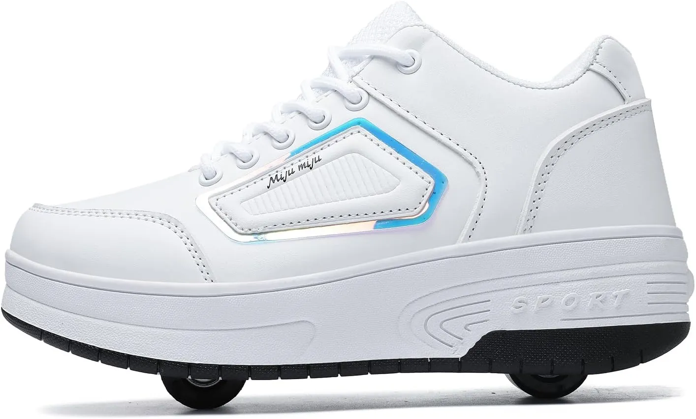 Rolling Skate Shoes for Boys Girls Roller Sneaker with Wheels Fashion Footwear Skate Wheeled Shoe for Kids Christmas Birthday Children Show Gift