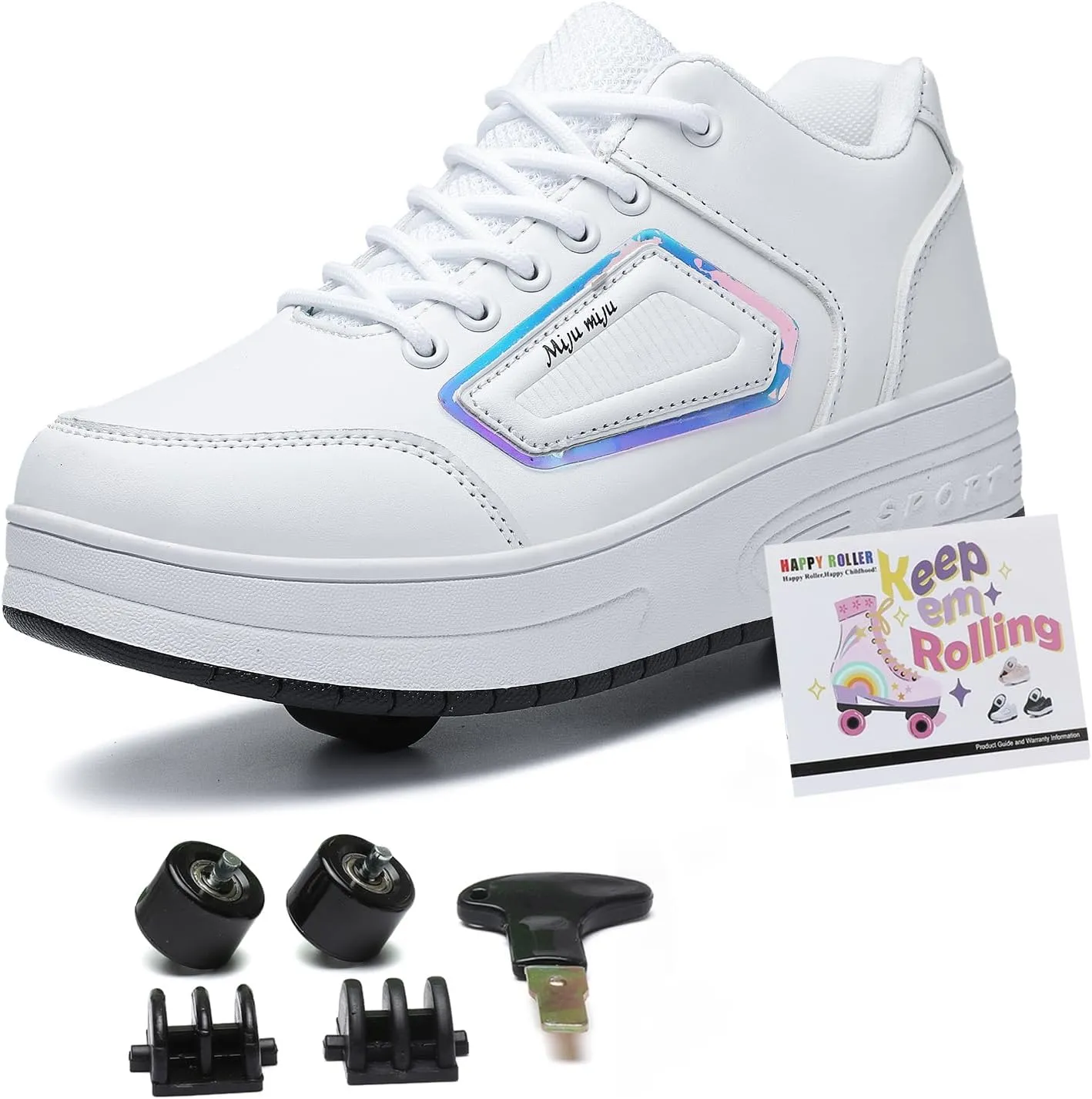 Rolling Skate Shoes for Boys Girls Roller Sneaker with Wheels Fashion Footwear Skate Wheeled Shoe for Kids Christmas Birthday Children Show Gift