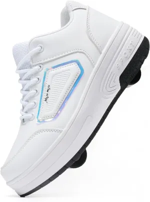 Rolling Skate Shoes for Boys Girls Roller Sneaker with Wheels Fashion Footwear Skate Wheeled Shoe for Kids Christmas Birthday Children Show Gift