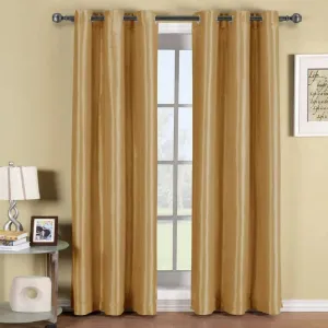 Royal Tradition Blackout Curtain 42 x 63 Inch, Gold Single Panel/Thermal Insulated Room Darkening Bedroom Curtain