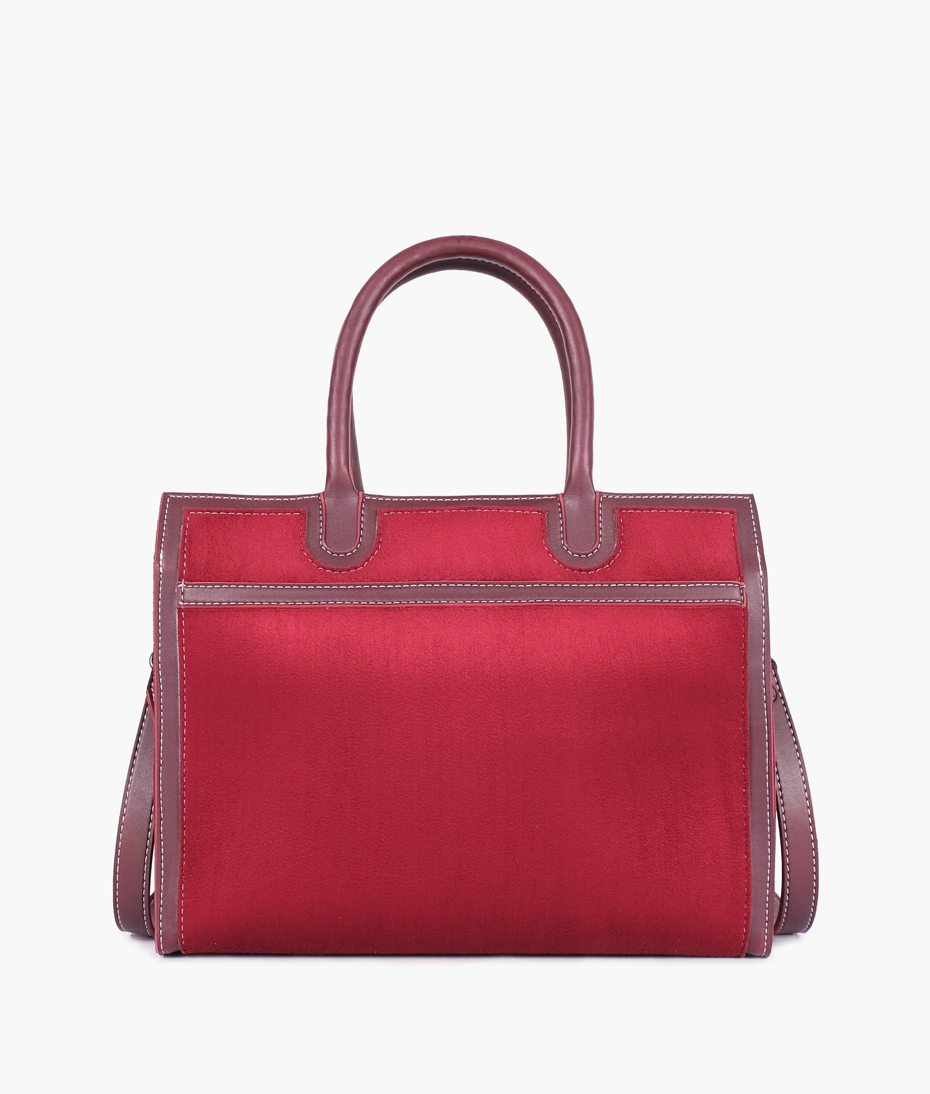 RTW - Burgundy suede vintage handbag