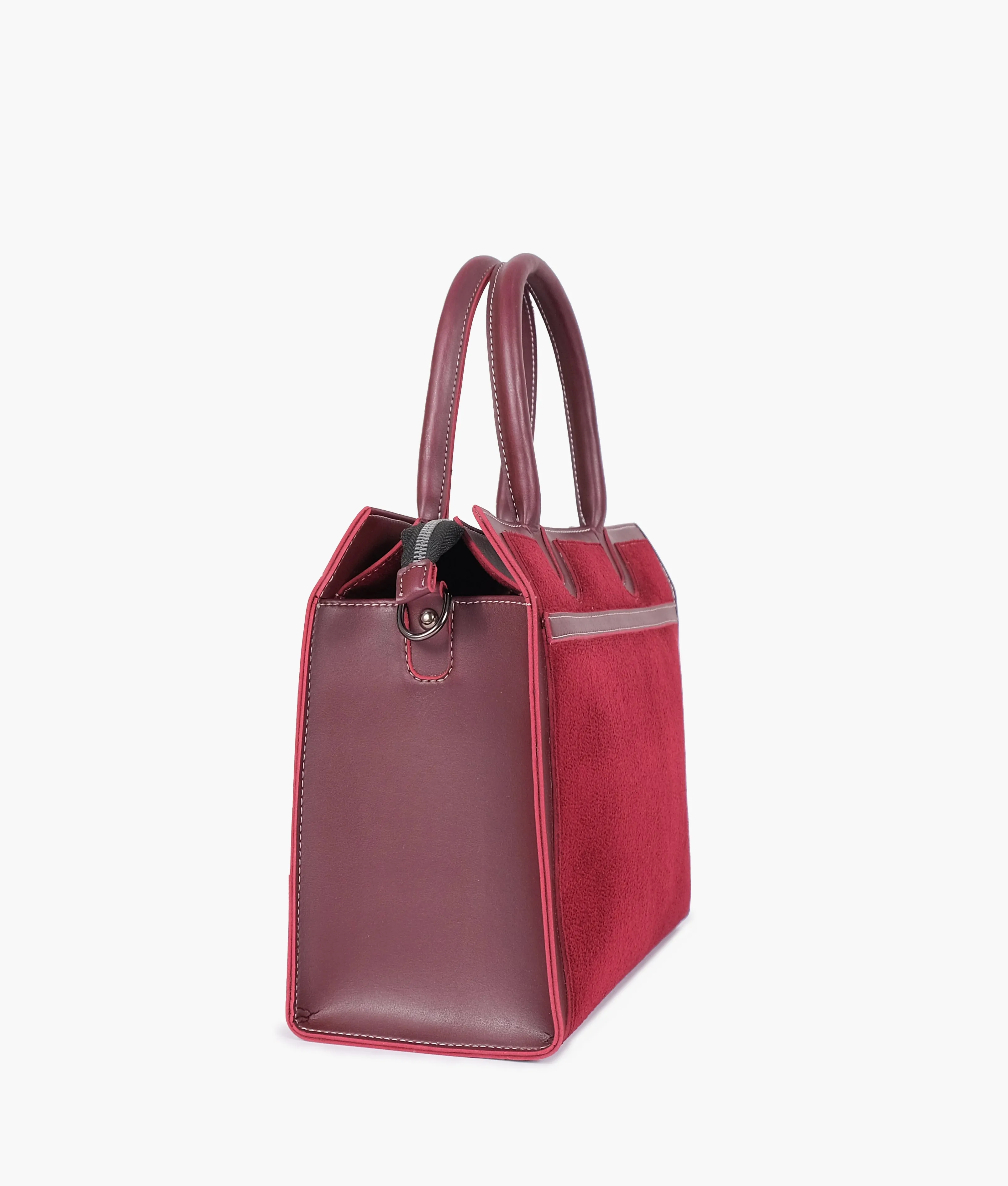 RTW - Burgundy suede vintage handbag