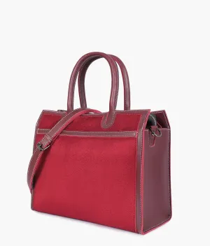 RTW - Burgundy suede vintage handbag