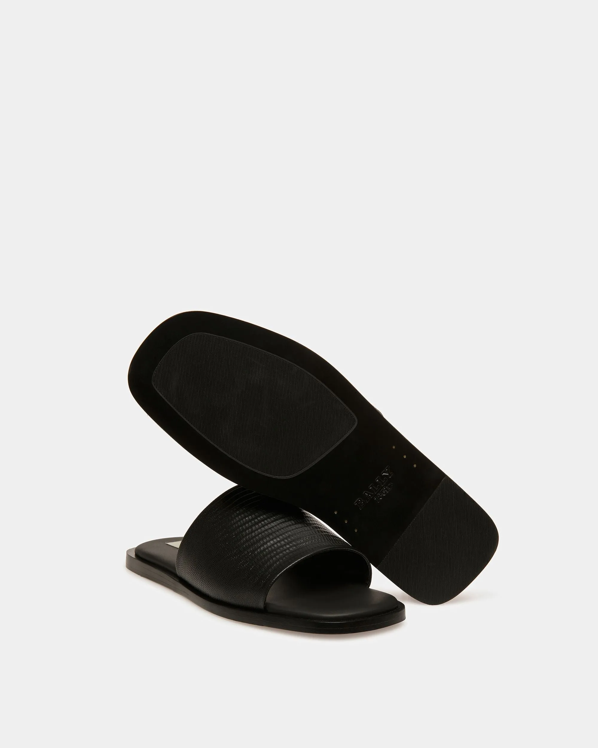 Sabian Leather Sandals In Black