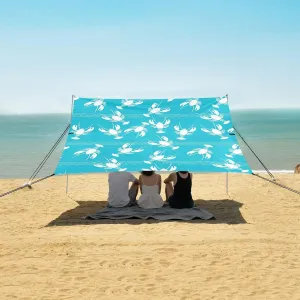 Seafood Lobster Summer Beach Camping Tent Sun Shelter for Whole Family, Beach Shade Canopy with UPF50  UV Protection,Easy Set Up and Carry,Outdoor Shade for Trips, Fishing, Backyard Fun Picnics