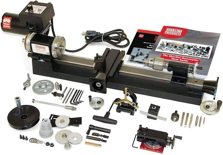 Sherline 4400C-CNC 3.5" X 17" CNC Lathe (INCH)  "C" Package (Intended for Computerized CNC)