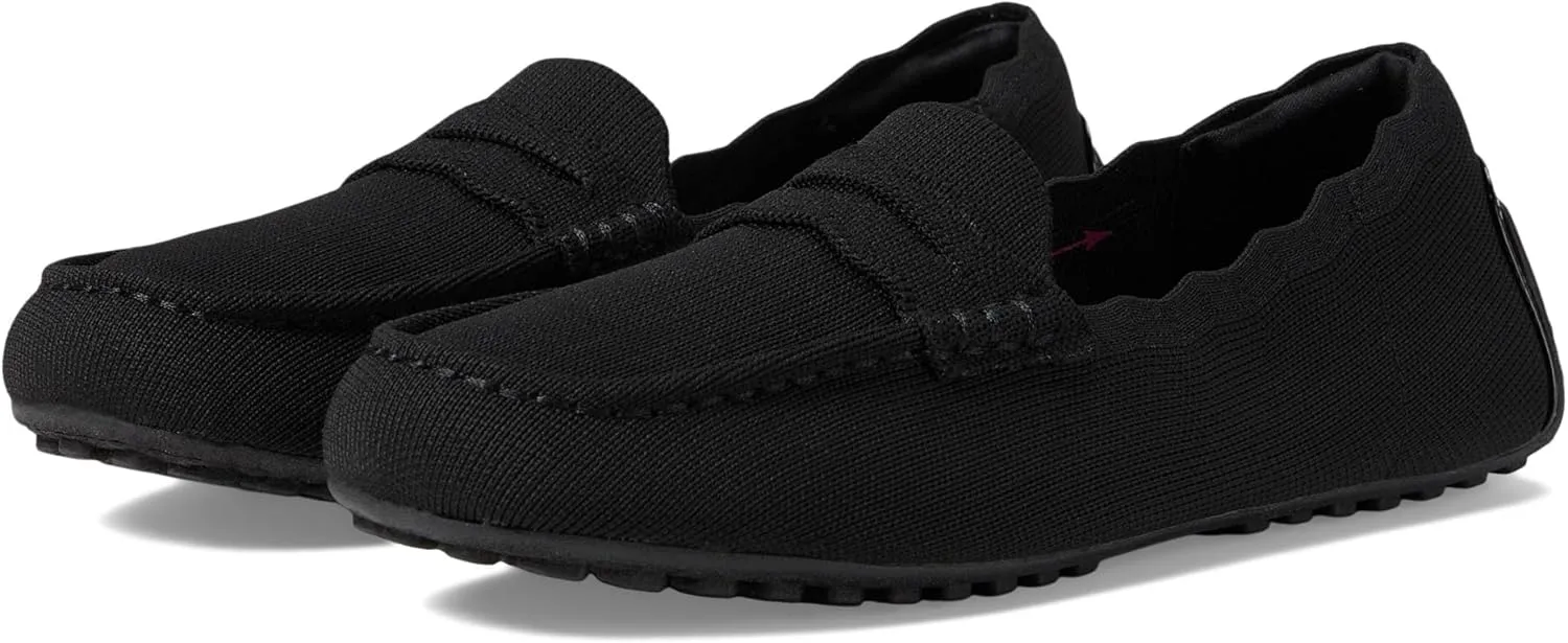SKECHERS Women's Slip On Driving Style Loafer, Black, 5