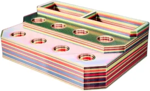 Slide Stand-14mm Eight Spaces with Segmented Storage (Solar Flare)