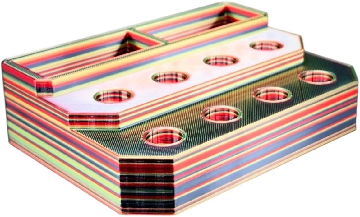 Slide Stand-14mm Eight Spaces with Segmented Storage (Solar Flare)
