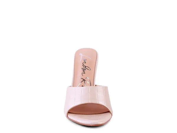 Slip On Stiletto Heel Sandals