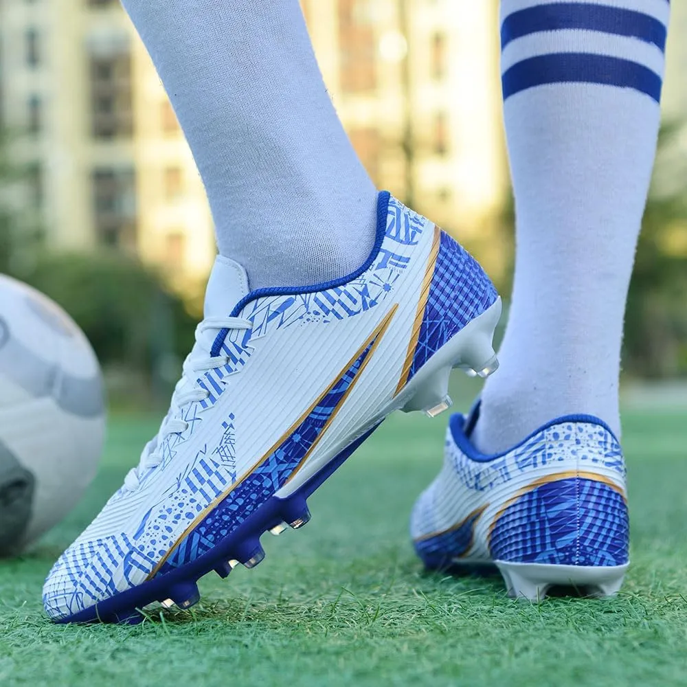Soccer Cleats for Mens Womens Indoor Soccer Shoes Unisex Baseball Turf Shoes Youth Rugby Shoes Adult AG FG TF Football Boots Wide Training Sneaker