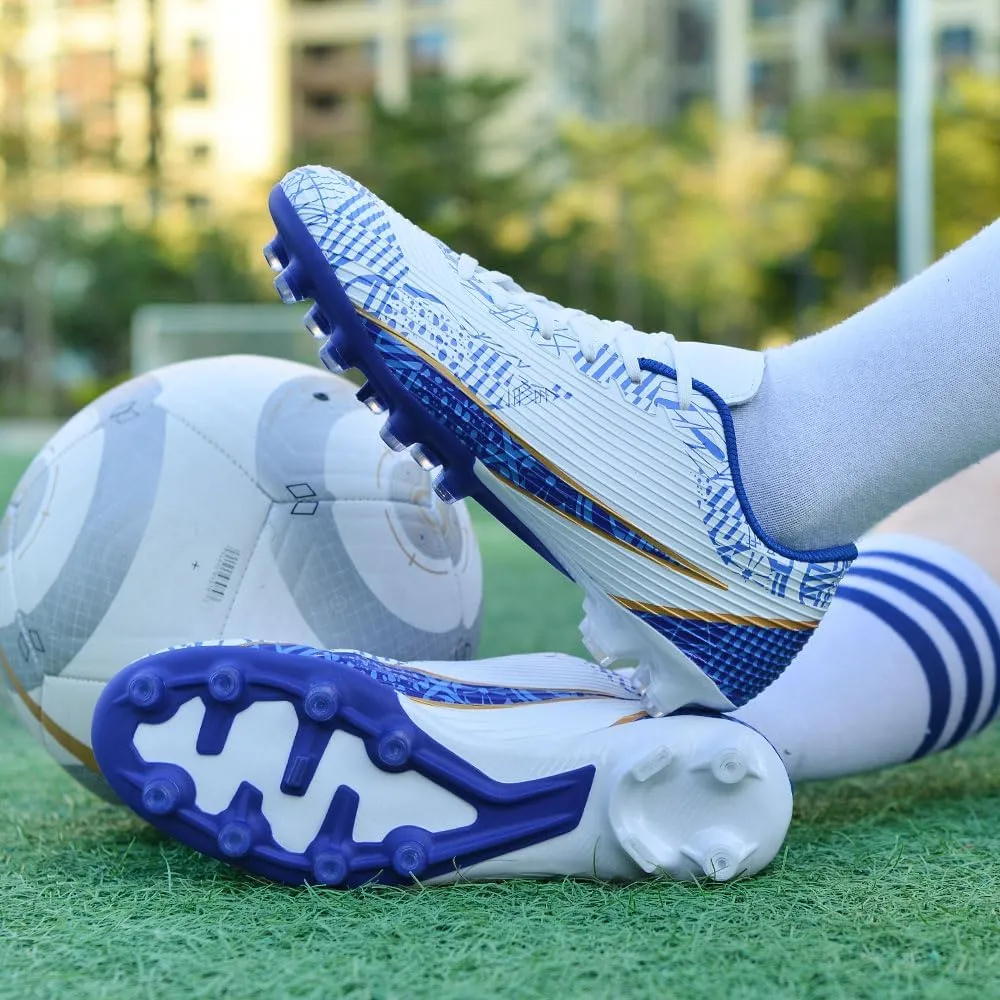Soccer Cleats for Mens Womens Indoor Soccer Shoes Unisex Baseball Turf Shoes Youth Rugby Shoes Adult AG FG TF Football Boots Wide Training Sneaker