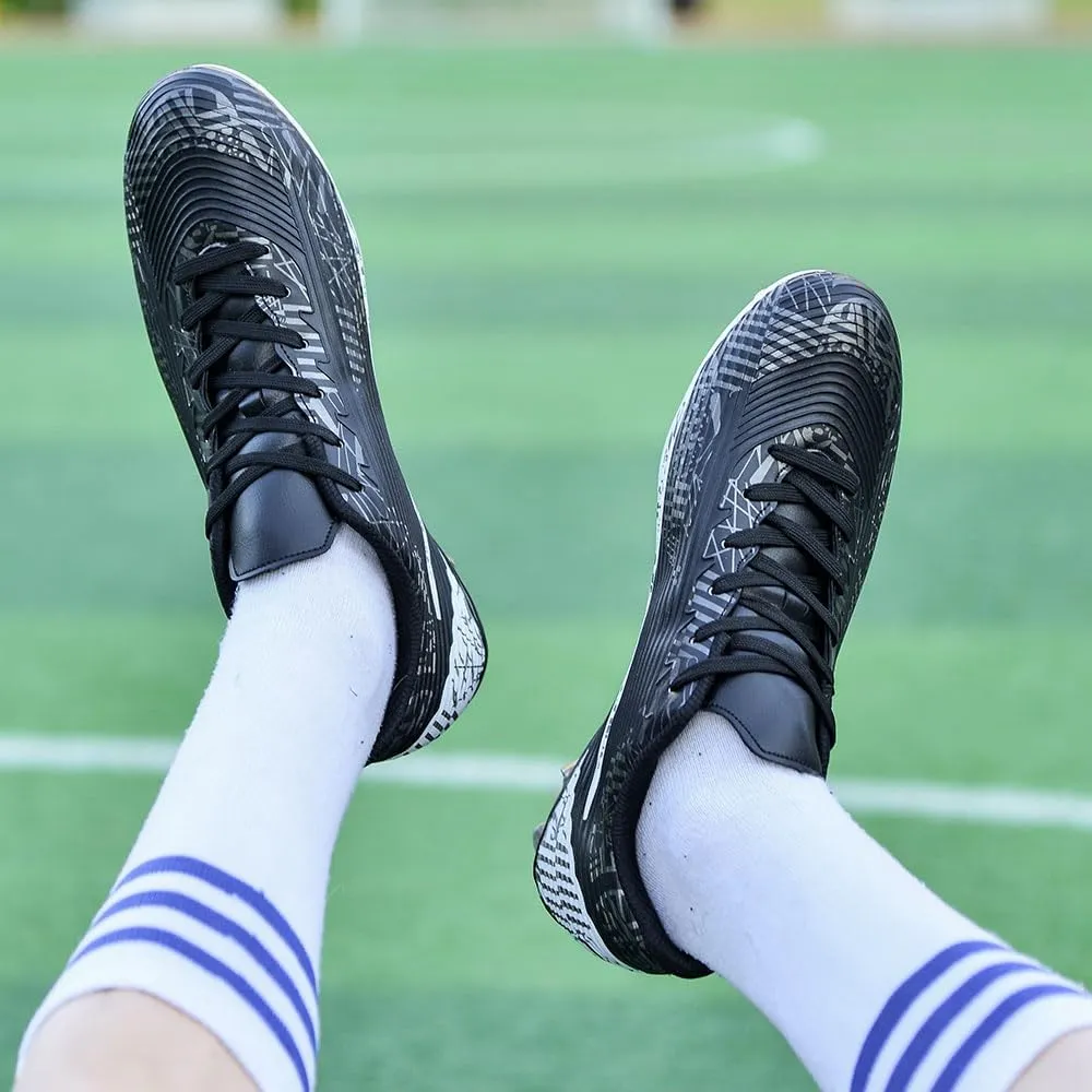 Soccer Cleats for Mens Womens Indoor Soccer Shoes Unisex Baseball Turf Shoes Youth Rugby Shoes Adult AG FG TF Football Boots Wide Training Sneaker