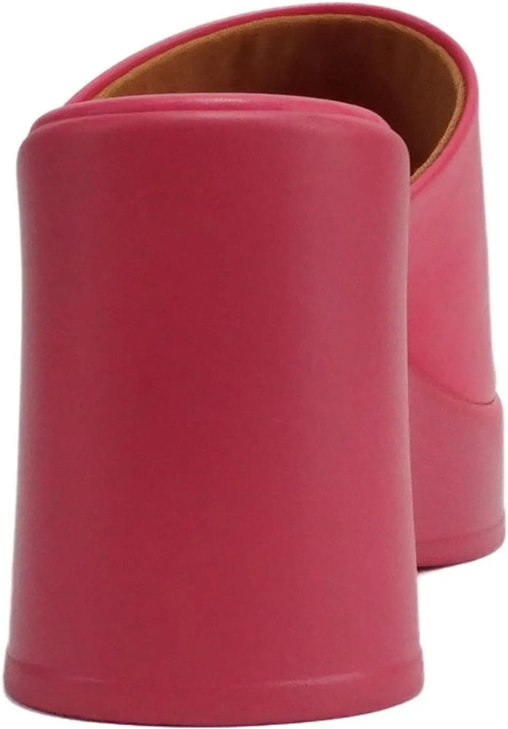 Soda “TYPO” ~ Women Open Square Toe Single Band Upper High Unit Block Heel Slide In Sandal