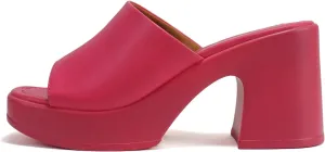 Soda “TYPO” ~ Women Open Square Toe Single Band Upper High Unit Block Heel Slide In Sandal