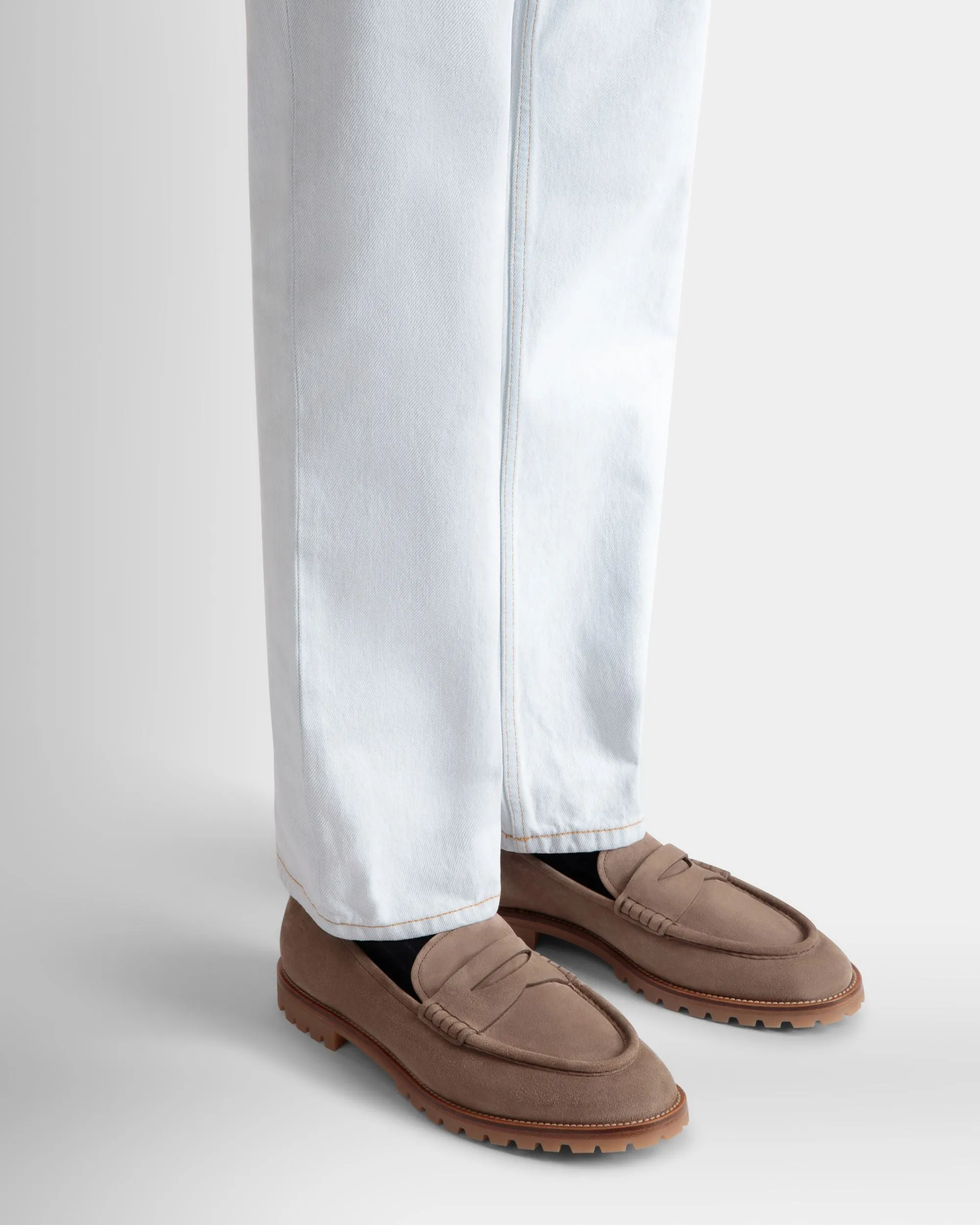 Solaria Loafer in Taupe Suede