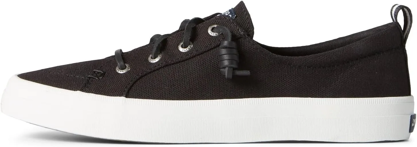 Sperry Women's Crest Vibe Sneaker, Black, 11 Wide