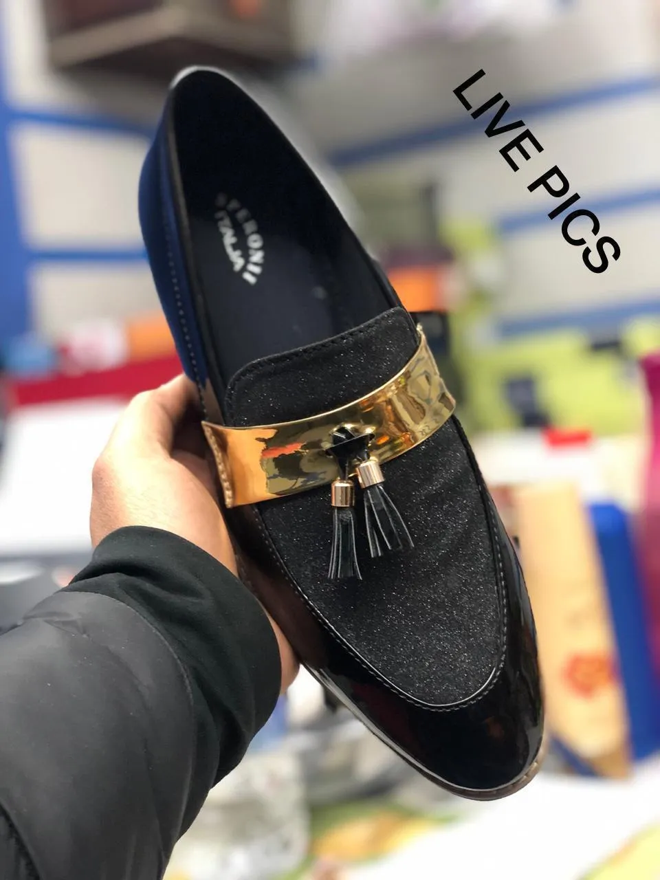 Stylish Wear Men Shiny Black Color Outdoor Formal And Party Casual Ethnic Loafer-Unique and Classy