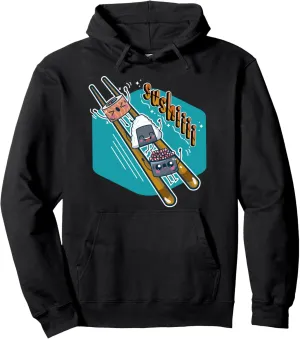 Sushiiii Slide Roll Food Ingredient Kimbap Seafood Chopstick Pullover Hoodie