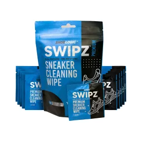 SWIPZ Premium Sneaker Cleaning Wipes 12 Pack Dual Textured Individually Wrapped