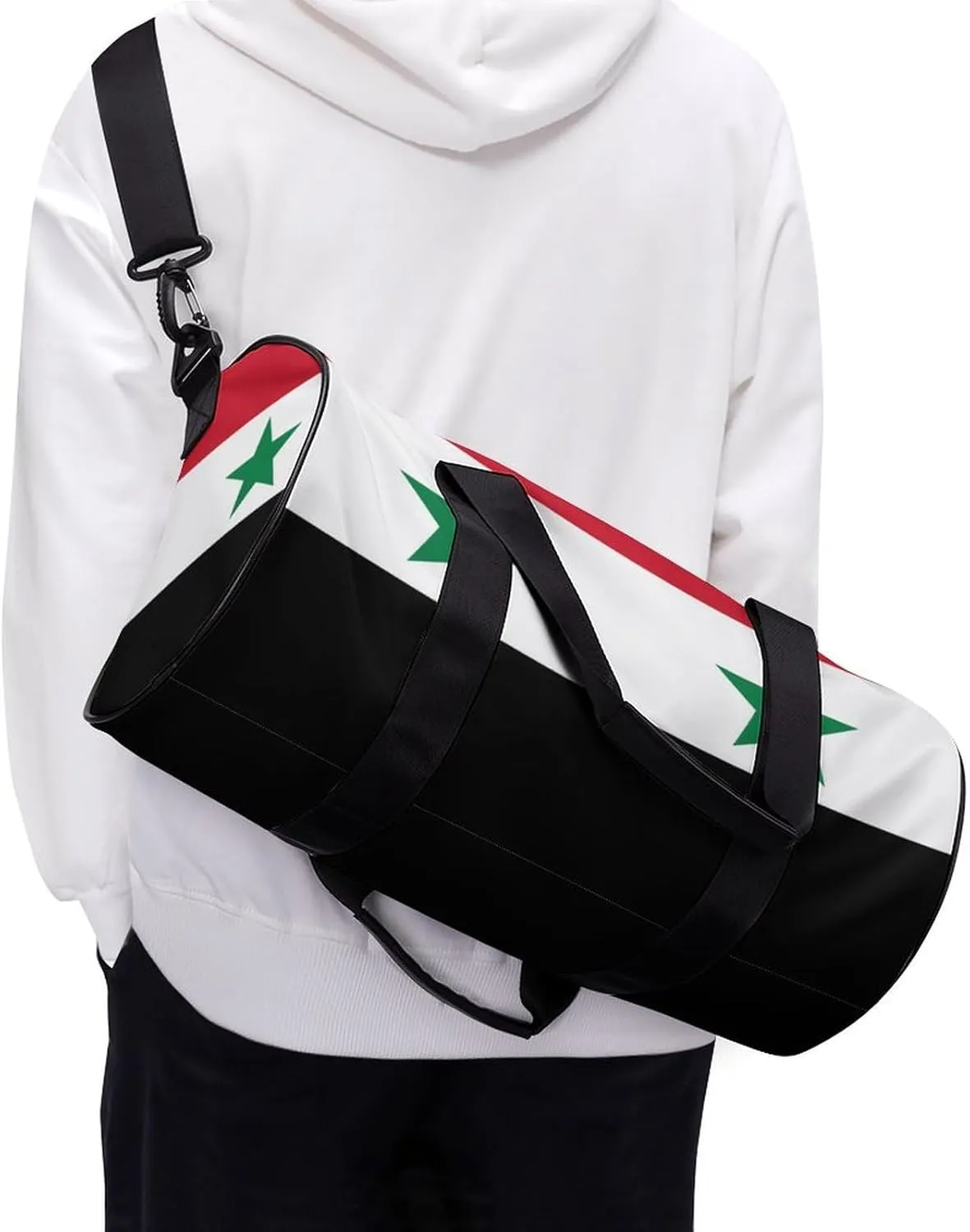 Syria Flag Gym Duffle Bag for Boys Girls with Wet Pocket Sports Weekender Travel Carry On