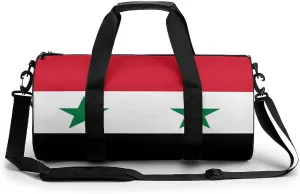 Syria Flag Gym Duffle Bag for Boys Girls with Wet Pocket Sports Weekender Travel Carry On