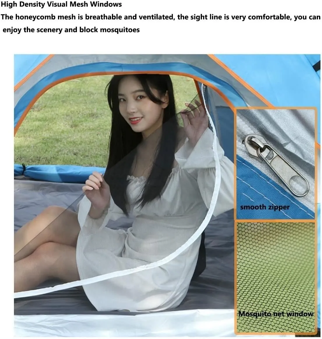 Tent For 3 And 4 Person Is Waterproof And Windproof Camping Tent For 3 To 4 Seasons Lightweight Aluminum Pole Backpacking Tent Can Be Set Up Quickly Great For Hiking With Moisture-proof Pad ( Color :