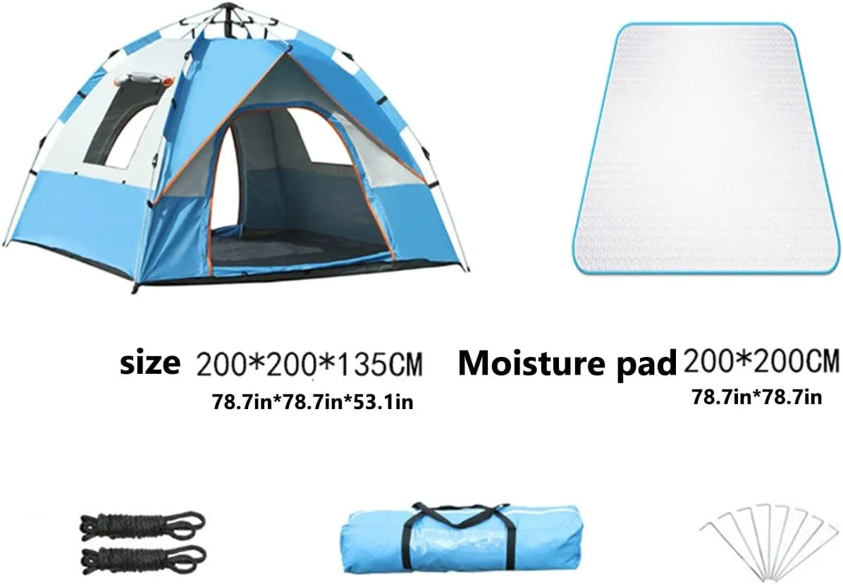 Tent For 3 And 4 Person Is Waterproof And Windproof Camping Tent For 3 To 4 Seasons Lightweight Aluminum Pole Backpacking Tent Can Be Set Up Quickly Great For Hiking With Moisture-proof Pad ( Color :