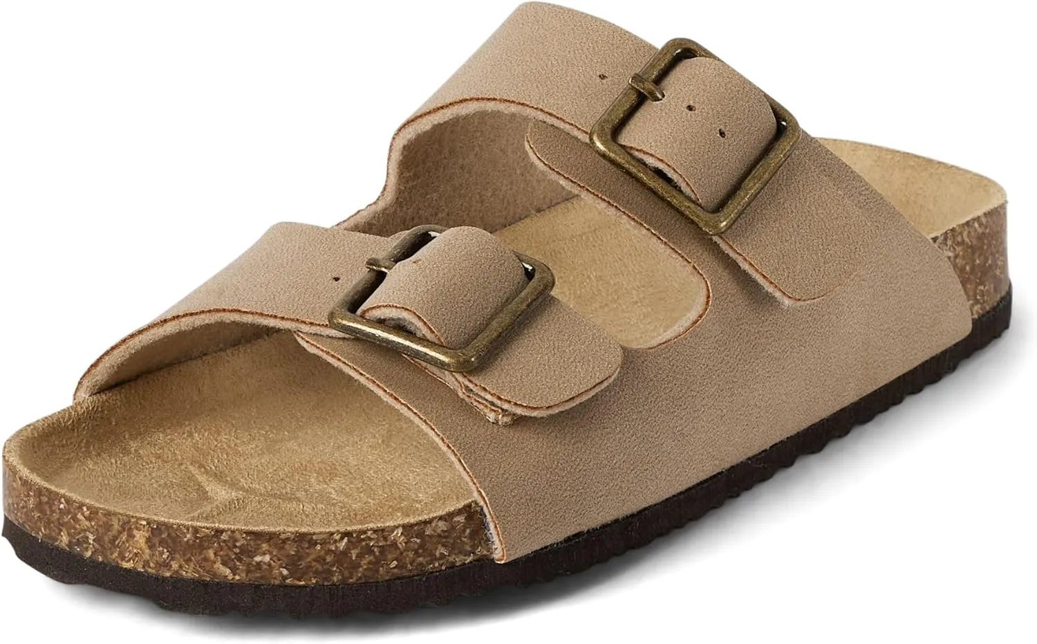 The Children's Place Boy's Casual Slip on Double Buckle Slide Sandals