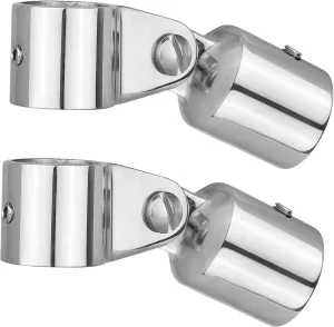 TINGZHIGO Bimini Top 2 Jaw Slides and 2 Eye End Caps, Bimini Top Hardware, Fits 7/8 inch /22mm OD Round Tube, 316 Stainless Steel