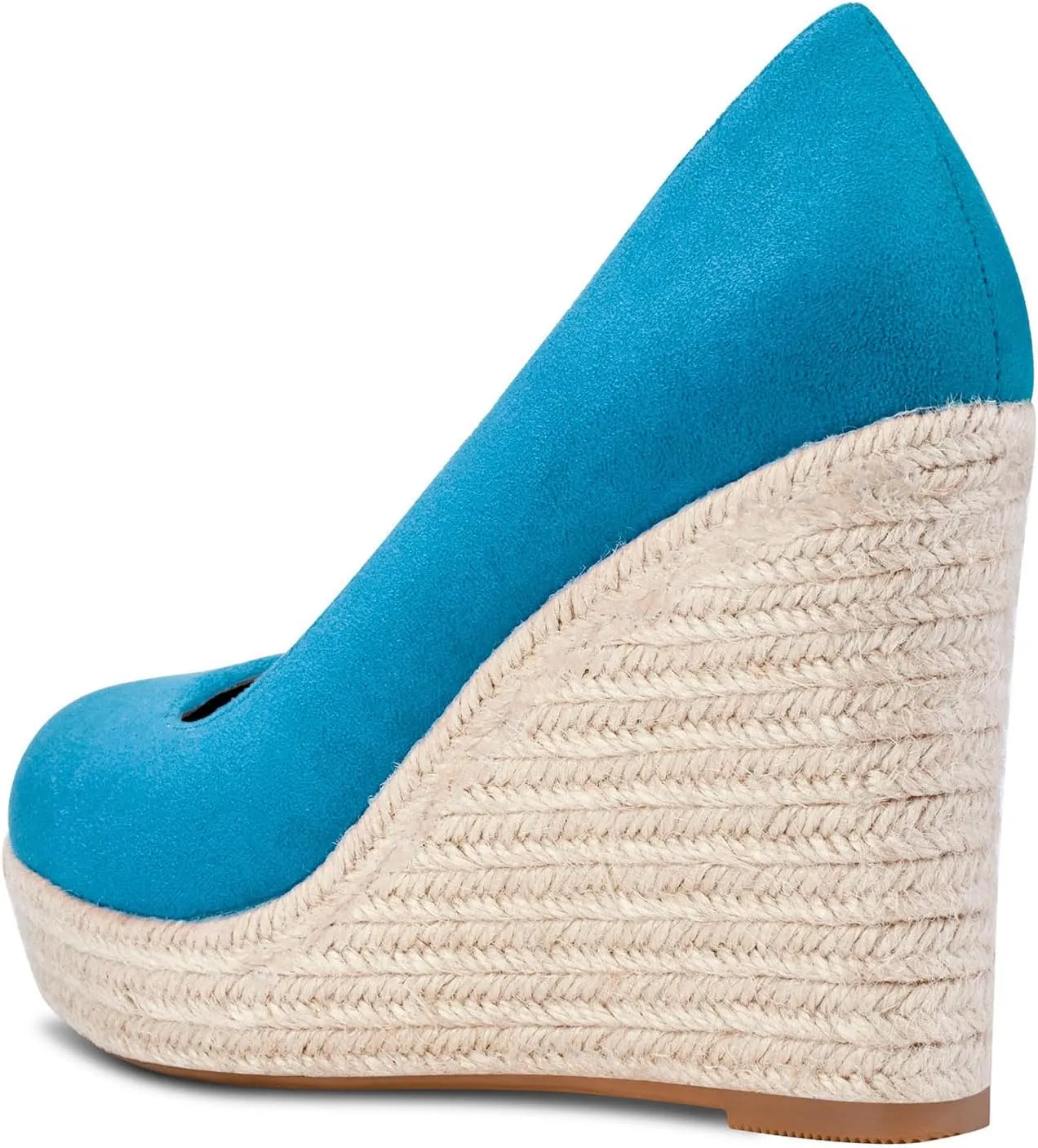 TNYNFBEB Womens Wedge Heel Close Round Toe Pumps Slip-on Prom Party Cute Basic Classic Summer 3.9 Inches Heels