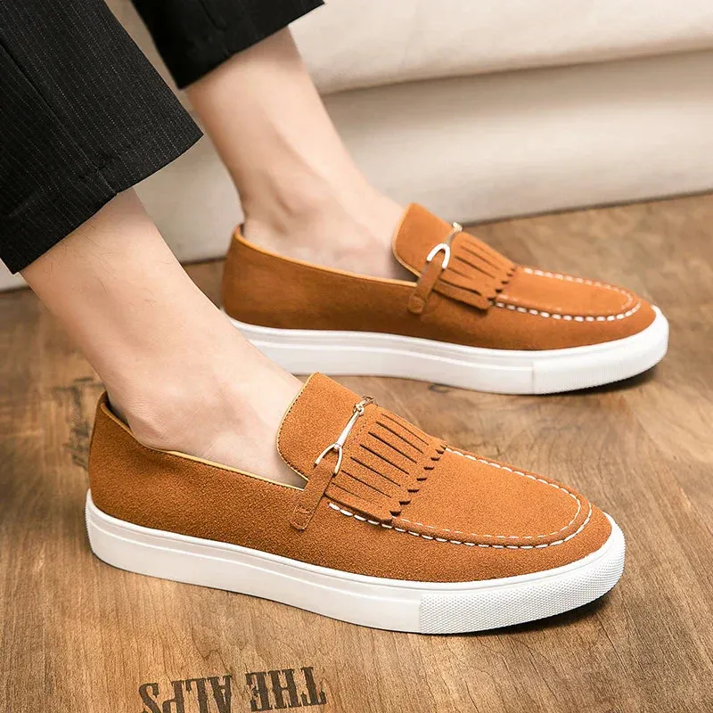 Trackable Hochwertigem Wildleder Aus – Outstanding value Falk Loafer Herren Elegante