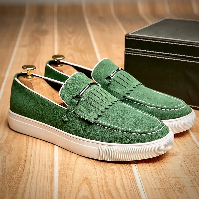 Trackable Hochwertigem Wildleder Aus – Outstanding value Falk Loafer Herren Elegante