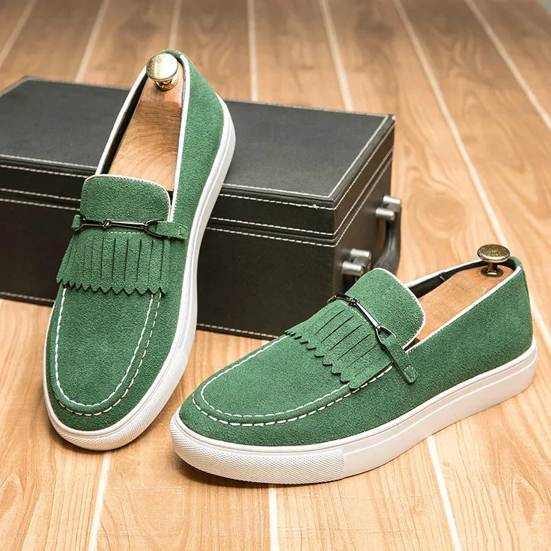 Trackable Hochwertigem Wildleder Aus – Outstanding value Falk Loafer Herren Elegante