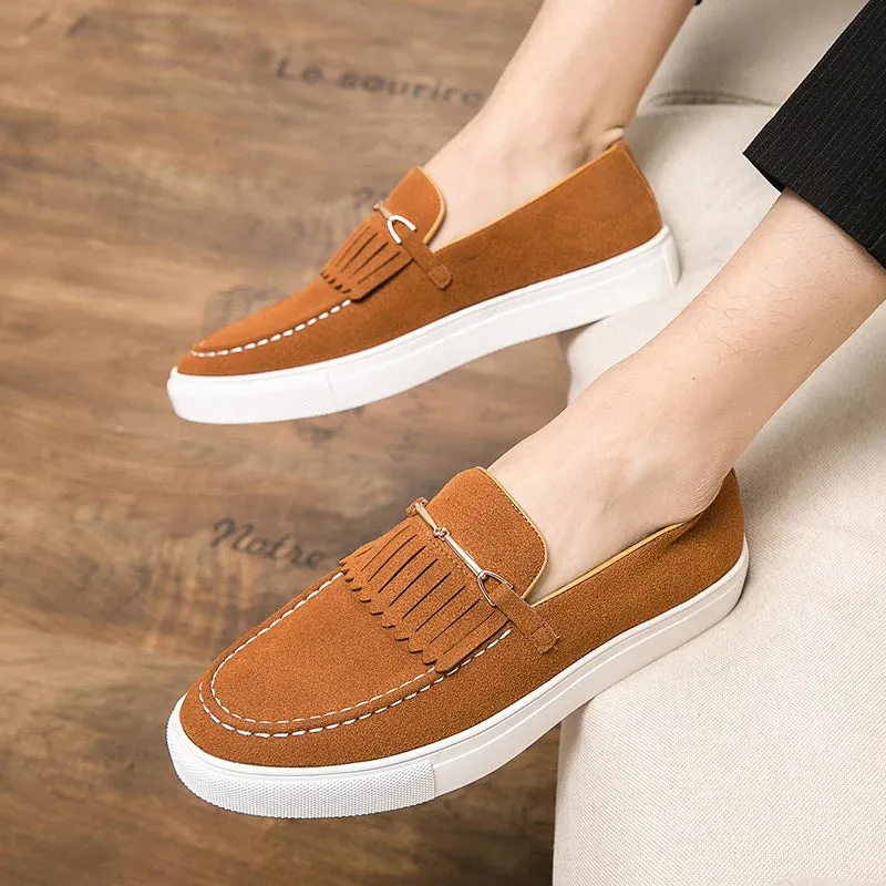 Trackable Hochwertigem Wildleder Aus – Outstanding value Falk Loafer Herren Elegante