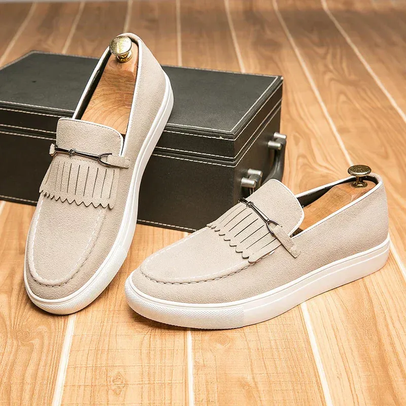 Trackable Hochwertigem Wildleder Aus – Outstanding value Falk Loafer Herren Elegante