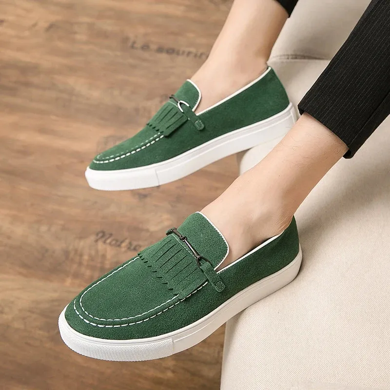 Trackable Hochwertigem Wildleder Aus – Outstanding value Falk Loafer Herren Elegante