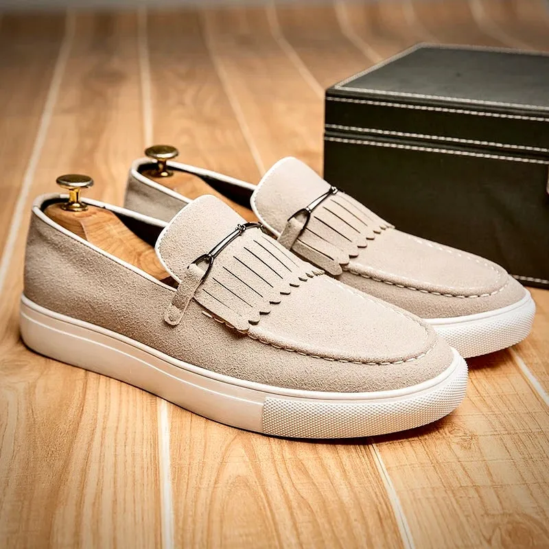 Trackable Hochwertigem Wildleder Aus – Outstanding value Falk Loafer Herren Elegante