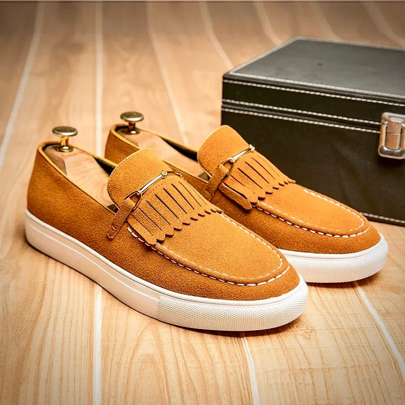 Trackable Hochwertigem Wildleder Aus – Outstanding value Falk Loafer Herren Elegante