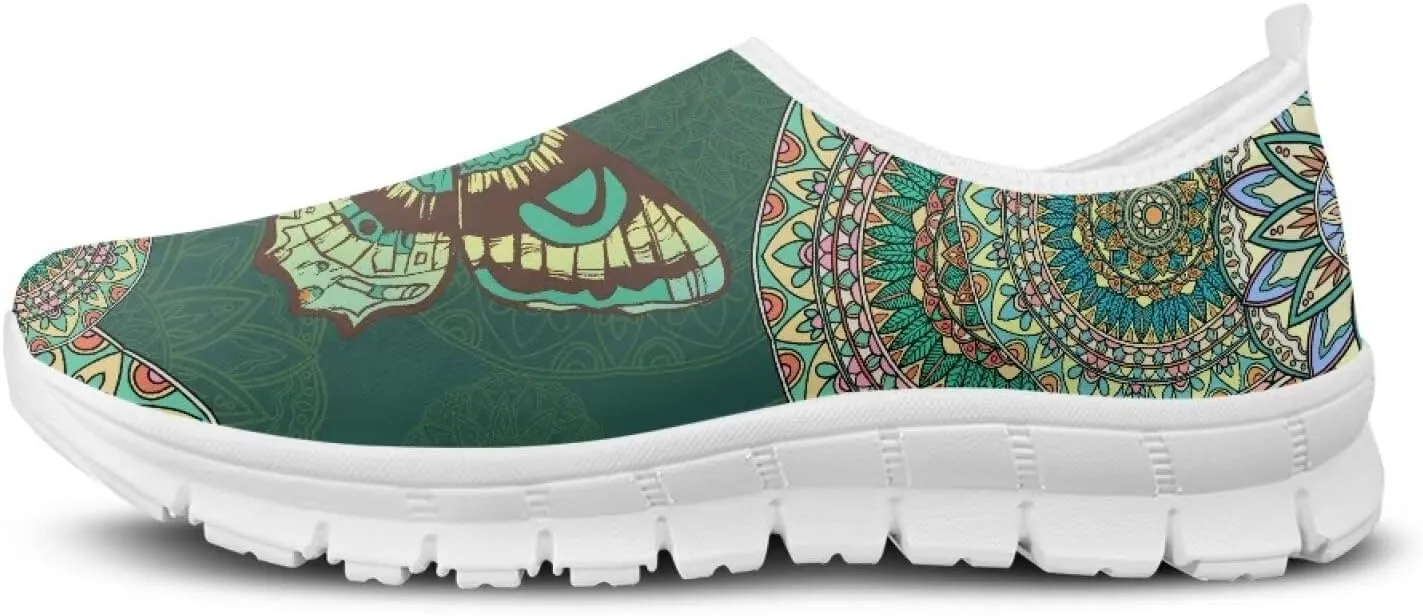 Tribal Lightweight Sneakers for Women Slip On Running Shoes Casual Walking Shoes Non Slip Tennis Shoes Comfortable Mesh Fashion Loafers US Size 5.5-11.5