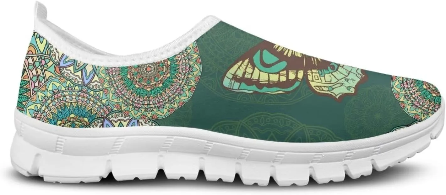Tribal Lightweight Sneakers for Women Slip On Running Shoes Casual Walking Shoes Non Slip Tennis Shoes Comfortable Mesh Fashion Loafers US Size 5.5-11.5