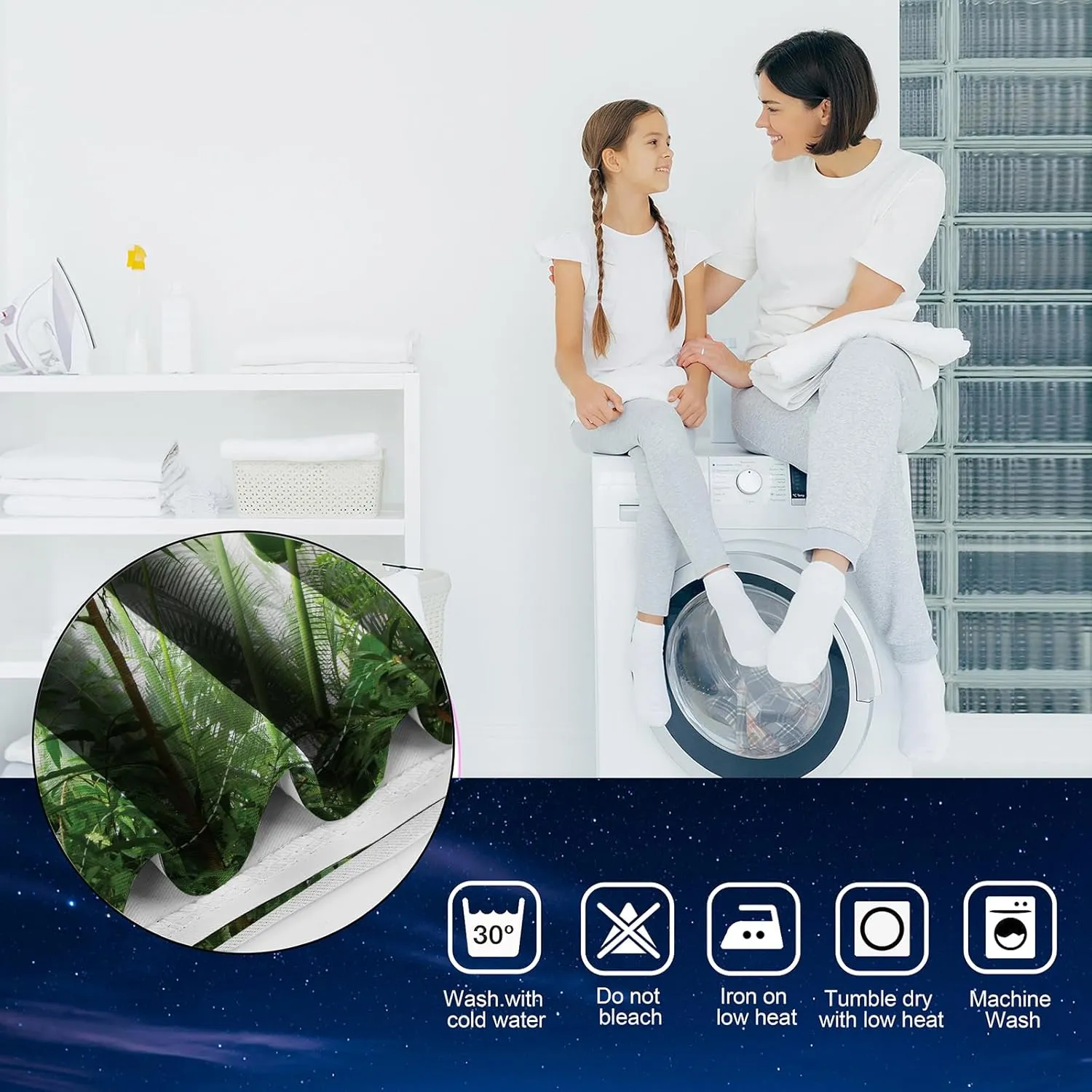 Tropical Rainforest Plant Leave Blackout Curtains Green Plants Nature Decor Spring Summer Darkening Window Treatments for Home Bedroom Living Room Grommet Window Drapes 2 Panels, 42x63 Inch