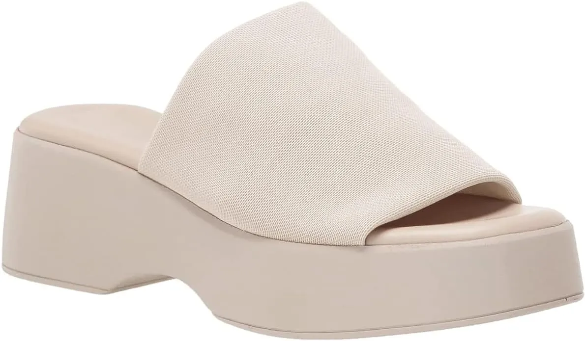 TruFox Women's Platform Sandals Wedge Slides Open Toe Comfort Padded Band Slip On